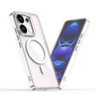 For Redmi Note 13 4G MagSafe Magnetic Clear Phone Case(White) - 1