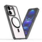 For Redmi Note 13 4G MagSafe Magnetic Clear Phone Case(Black) - 1