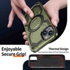 For iPhone 16 Cooling MagSafe Holder Phone Case(Green) - 3