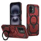 For iPhone 16 Plus Cooling MagSafe Holder Phone Case(Red) - 1