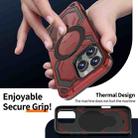 For iPhone 16 Pro Max Cooling MagSafe Holder Phone Case(Red) - 3