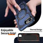 For iPhone 16e Cooling MagSafe Holder Phone Case(Blue) - 3
