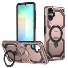 For Samsung Galaxy A06 5G / 4G Cooling MagSafe Holder Phone Case(Rose Gold) - 1