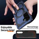 For Samsung Galaxy A36 5G Cooling MagSafe Holder Phone Case(Blue) - 3