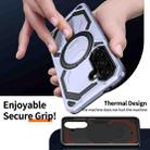 For Samsung Galaxy A36 5G Cooling MagSafe Holder Phone Case(Light Blue) - 3