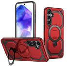 For Samsung Galaxy A55 5G Cooling MagSafe Holder Phone Case(Red) - 1