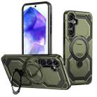 For Samsung Galaxy A55 5G Cooling MagSafe Holder Phone Case(Green) - 1