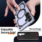 For Samsung Galaxy A55 5G Cooling MagSafe Holder Phone Case(Light Blue) - 3
