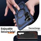 For Samsung Galaxy A35 5G Cooling MagSafe Holder Phone Case(Blue) - 3