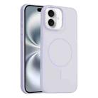 For iPhone 16 Plus Liquid Silicone Magsafe Phone Case with AI Camera Control Button(Grey) - 1