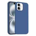 For iPhone 16 Plus Liquid Silicone Magsafe Phone Case with AI Camera Control Button(Blue) - 1