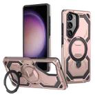 For Samsung Galaxy S23 5G Cooling MagSafe Holder Phone Case(Rose Gold) - 1
