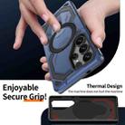 For Samsung Galaxy S23 Ultra 5G Cooling MagSafe Holder Phone Case(Blue) - 3