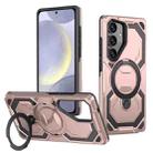 For Samsung Galaxy S25 5G / S24 5G Cooling MagSafe Holder Phone Case(Rose Gold) - 1