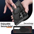 For Samsung Galaxy S24 Ultra 5G Cooling MagSafe Holder Phone Case(Black) - 3