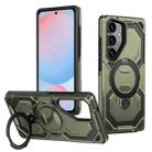 For Samsung Galaxy S24 FE 5G Cooling MagSafe Holder Phone Case(Green) - 1