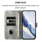 For Huawei Mate 70 Line Splicing Buckle Retro Leather Phone Case(Grey) - 3