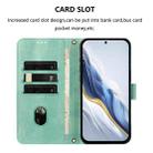 For Huawei P50 Line Splicing Buckle Retro Leather Phone Case(Mint Green) - 3