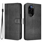 For Huawei Nova 13 Pro Line Splicing Buckle Retro Leather Phone Case(Black) - 2