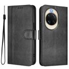 For Huawei nova 14 Line Splicing Buckle Retro Leather Phone Case(Black) - 2