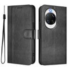 For Huawei nova 14 Pro Line Splicing Buckle Retro Leather Phone Case(Black) - 2