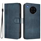 For Honor 50 Lite Line Splicing Buckle Retro Leather Phone Case(Dark Blue) - 2