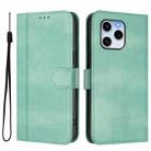 For Honor 60 SE Line Splicing Buckle Retro Leather Phone Case(Mint Green) - 2