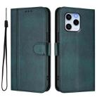 For Honor 60 SE Line Splicing Buckle Retro Leather Phone Case(Dark Green) - 2