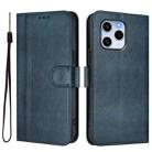 For Honor 60 SE Line Splicing Buckle Retro Leather Phone Case(Dark Blue) - 2
