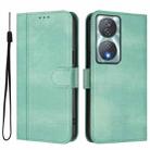 For Honor 90 Smart / X7b 4G / X7b 5G Global Line Splicing Buckle Retro Leather Phone Case(Mint Green) - 2