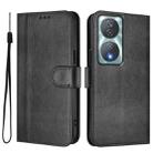 For Honor 90 Smart / X7b 4G / X7b 5G Global Line Splicing Buckle Retro Leather Phone Case(Black) - 2