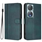 For Honor 90 Smart / X7b 4G / X7b 5G Global Line Splicing Buckle Retro Leather Phone Case(Dark Green) - 2