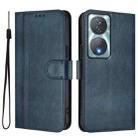 For Honor 90 Smart / X7b 4G / X7b 5G Global Line Splicing Buckle Retro Leather Phone Case(Dark Blue) - 2