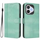 For Honor 400 Lite Line Splicing Buckle Retro Leather Phone Case(Mint Green) - 2