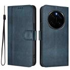 For Honor Magic7 Pro Line Splicing Buckle Retro Leather Phone Case(Dark Blue) - 2