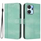 For Honor X7a / Honor Play7T Line Splicing Buckle Retro Leather Phone Case(Mint Green) - 2