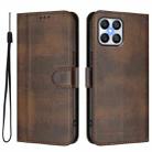 For Honor X8 4G / X30i / Play6T Pro Line Splicing Buckle Retro Leather Phone Case(Brown) - 2