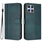 For Honor X8 5G / X6 4G / X6s / 70 Lite Global Line Splicing Buckle Retro Leather Phone Case(Dark Green) - 2