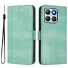 For Honor X8b 4G Global Line Splicing Buckle Retro Leather Phone Case(Mint Green) - 2