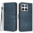 For Honor X8c 4G Global Line Splicing Buckle Retro Leather Phone Case(Dark Blue) - 2