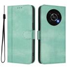 For Honor X9 4G / X9 5G / X30 5G Line Splicing Buckle Retro Leather Phone Case(Mint Green) - 2