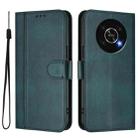 For Honor X9 4G / X9 5G / X30 5G Line Splicing Buckle Retro Leather Phone Case(Dark Green) - 2