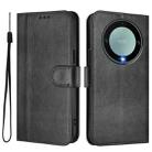 For Honor X9a / Magic 5 Lite / X40 Line Splicing Buckle Retro Leather Phone Case(Black) - 2