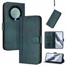 For Honor X9a / Magic 5 Lite / X40 Line Splicing Buckle Retro Leather Phone Case(Dark Green) - 1