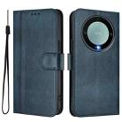 For Honor X9a / Magic 5 Lite / X40 Line Splicing Buckle Retro Leather Phone Case(Dark Blue) - 2