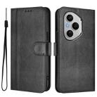 For Honor 400 Pro Global 160.8mm Line Splicing Buckle Retro Leather Phone Case(Black) - 2