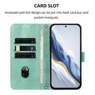 For Honor X6c 4G Line Splicing Buckle Retro Leather Phone Case(Mint Green) - 3
