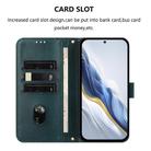 For Honor X6c 4G Line Splicing Buckle Retro Leather Phone Case(Dark Green) - 3
