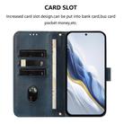 For Honor X6c 4G Line Splicing Buckle Retro Leather Phone Case(Dark Blue) - 3