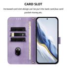 For Honor X6c 4G Line Splicing Buckle Retro Leather Phone Case(Purple) - 3